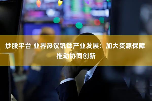 炒股平台 业界热议钒钛产业发展：加大资源保障 推动协同创新